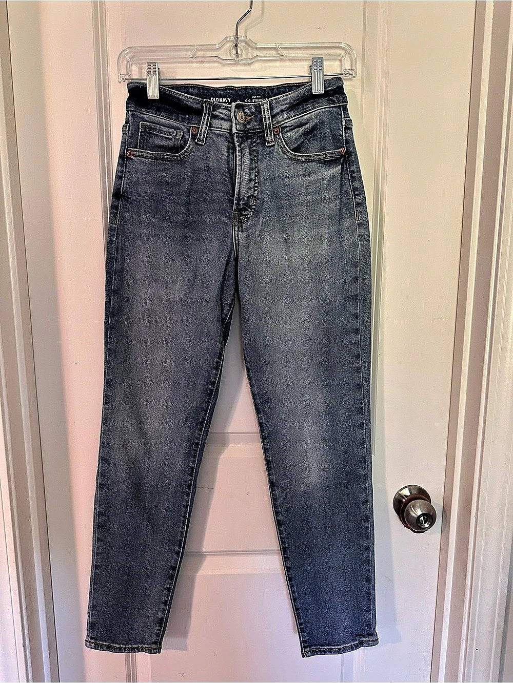 Old Navy High-Rise O.G. Straight Extra Stretch Jeans in Blue